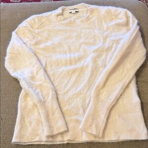 J Crew 100% Cashmere Sweater Size Small Cream Ivory (TD)
